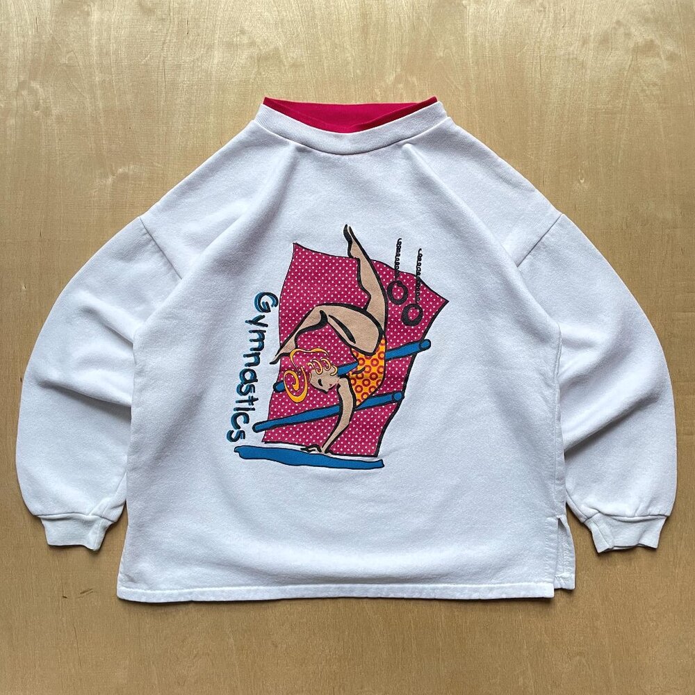 Vintage 90s Girls Gymnastics Sweatshirt / Size Medium / Made in Canada